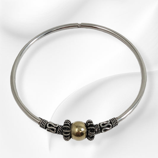 925 Sterling Silver Celtic Bangle Women's Bracelet