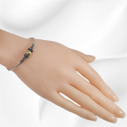 925 Sterling Silver Celtic Bangle Women's Bracelet