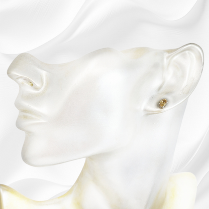 925 Sterling Silver Stud Earrings with Authentic Citrine Gemstones