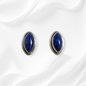 Sterling Silver Earrings With Authentic Lapis Lazuli Gemstones