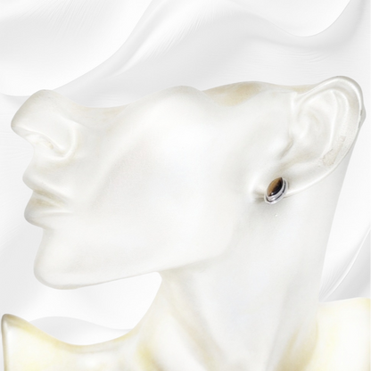 Sterling Silver Earrings With Authentic Tiger's Eye Gemstones