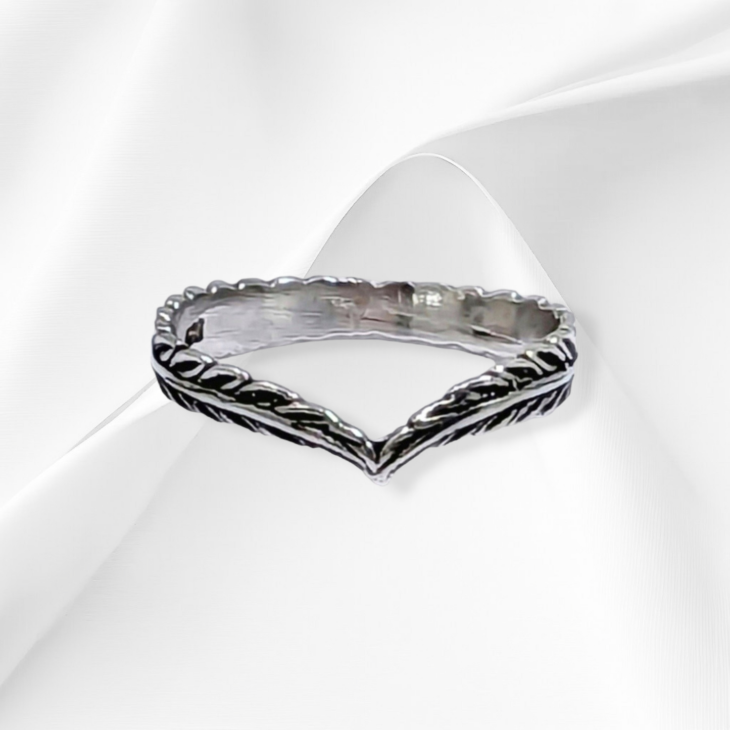 925 Sterling Silver Women Ring *Silver Chevron Ring