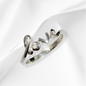 925 Sterling Silver Women "Love" message Ring