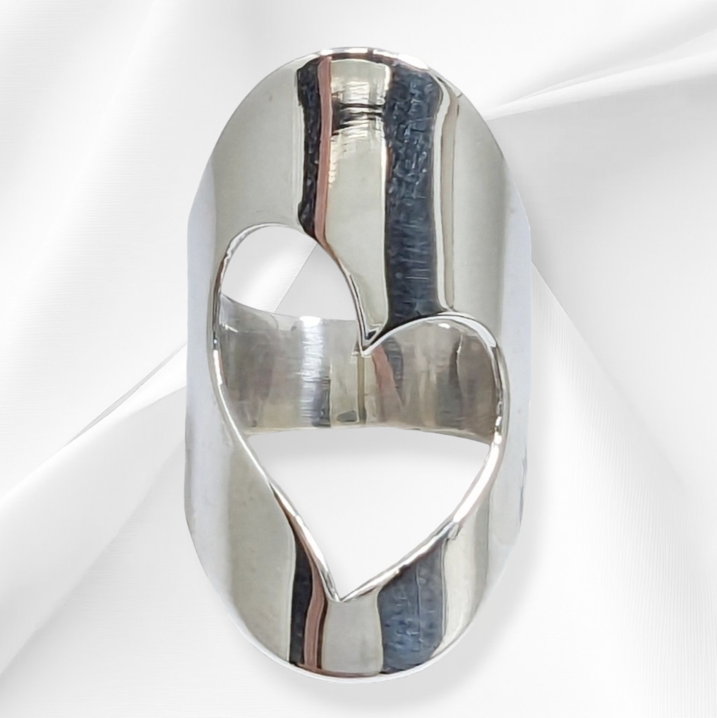 925 Sterling Silver Women's Ring *Silver Heart Wrap Ring