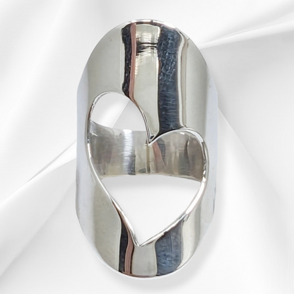 925 Sterling Silver Women's Ring *Silver Heart Wrap Ring