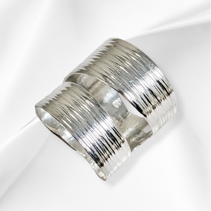 925 Sterling Silver Women's Ring *Silver Textured Wrap Ring