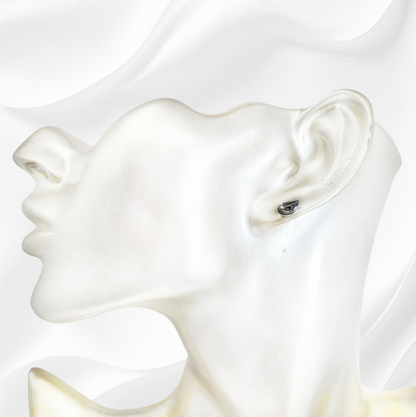 925 Sterling Silver Stud Earrings with Authentic Mother of Pearl *Abalone