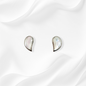 925 Sterling Silver Stud Earrings with Authentic Mother of Pearl