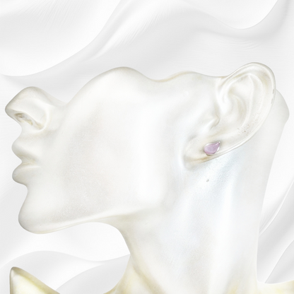 925 Sterling Silver Stud Earrings with Authentic Mother of Pearl