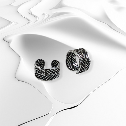 925 Sterling Silver Ear Cuffs Earrings *Leaf Ear Cuffs Earrings