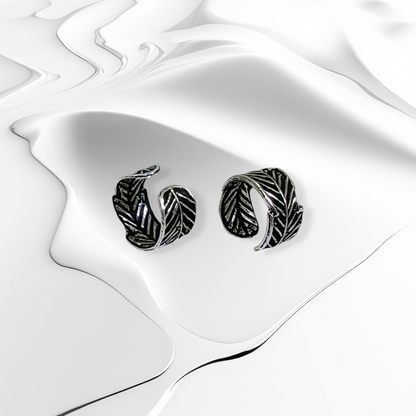 925 Sterling Silver Ear Cuffs Earrings *Leaf Ear Cuffs Earrings