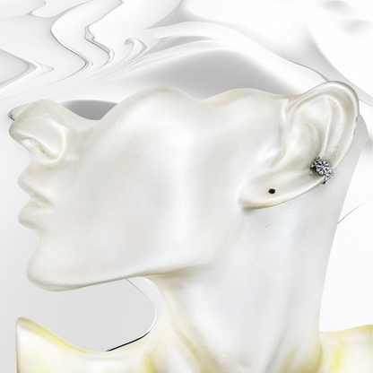 925 Sterling Silver Ear Cuffs Earrings *Flowers Ear Cuffs Earrings