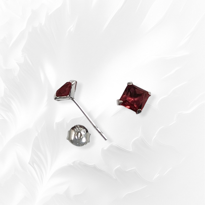 925 Sterling Silver Stud Earrings with Cubic Zirconia Crystals