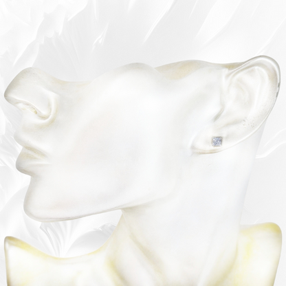 925 Sterling Silver Stud Earrings with Cubic Zirconia Crystals