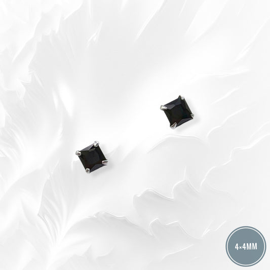 925 Sterling Silver Stud Earrings with Cubic Zirconia Crystals