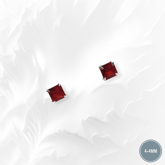 925 Sterling Silver Stud Earrings with Cubic Zirconia Crystals