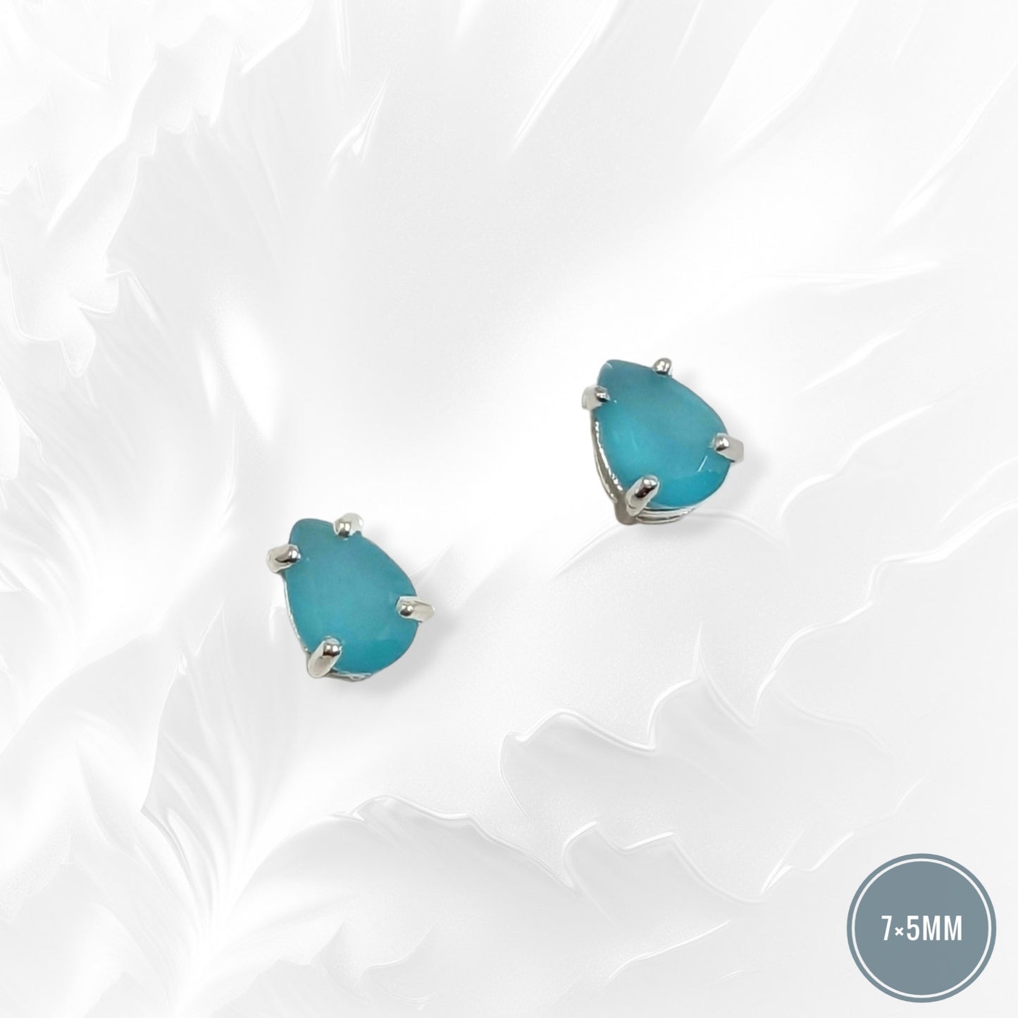 925 Sterling Silver Stud Earrings with Cubic Zirconia Crystals