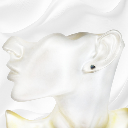 925 Sterling Silver Stud Earrings with Authentic Mother of Pearl *Abalone