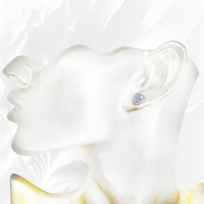 925 Sterling Silver Stud Earrings with Cubic Zirconia Crystals