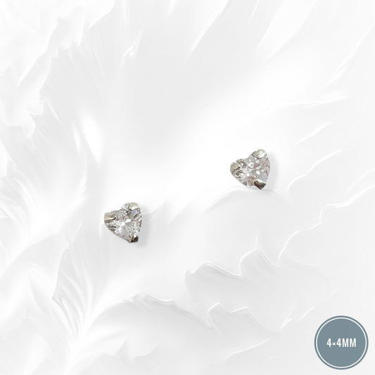 925 Sterling Silver Stud Earrings with Cubic Zirconia Crystals
