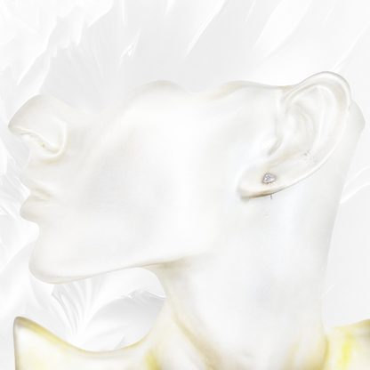 925 Sterling Silver Stud Earrings with Cubic Zirconia Crystals