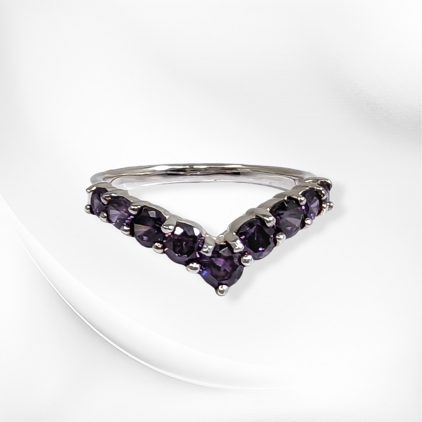 925 Sterling Silver Women's Ring with Cubic Zirconia Crystals