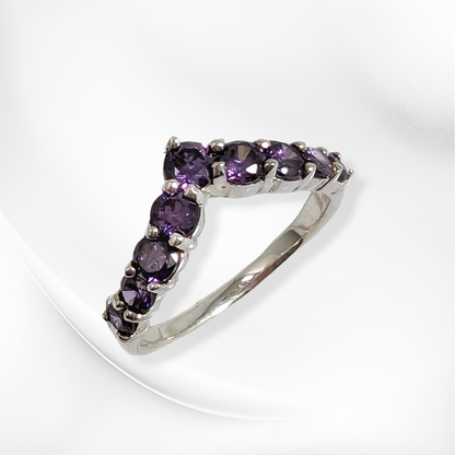 925 Sterling Silver Women's Ring with Cubic Zirconia Crystals