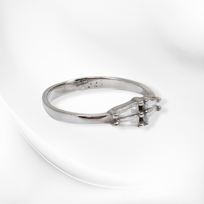 925 Sterling Silver Women's Ring with Cubic Zirconia Crystals