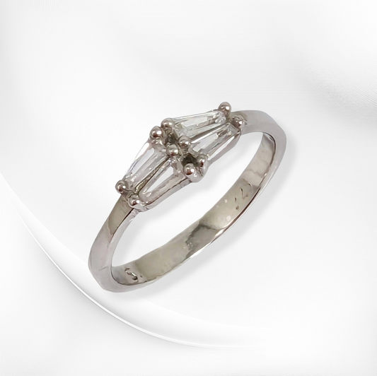 925 Sterling Silver Women's Ring with Cubic Zirconia Crystals