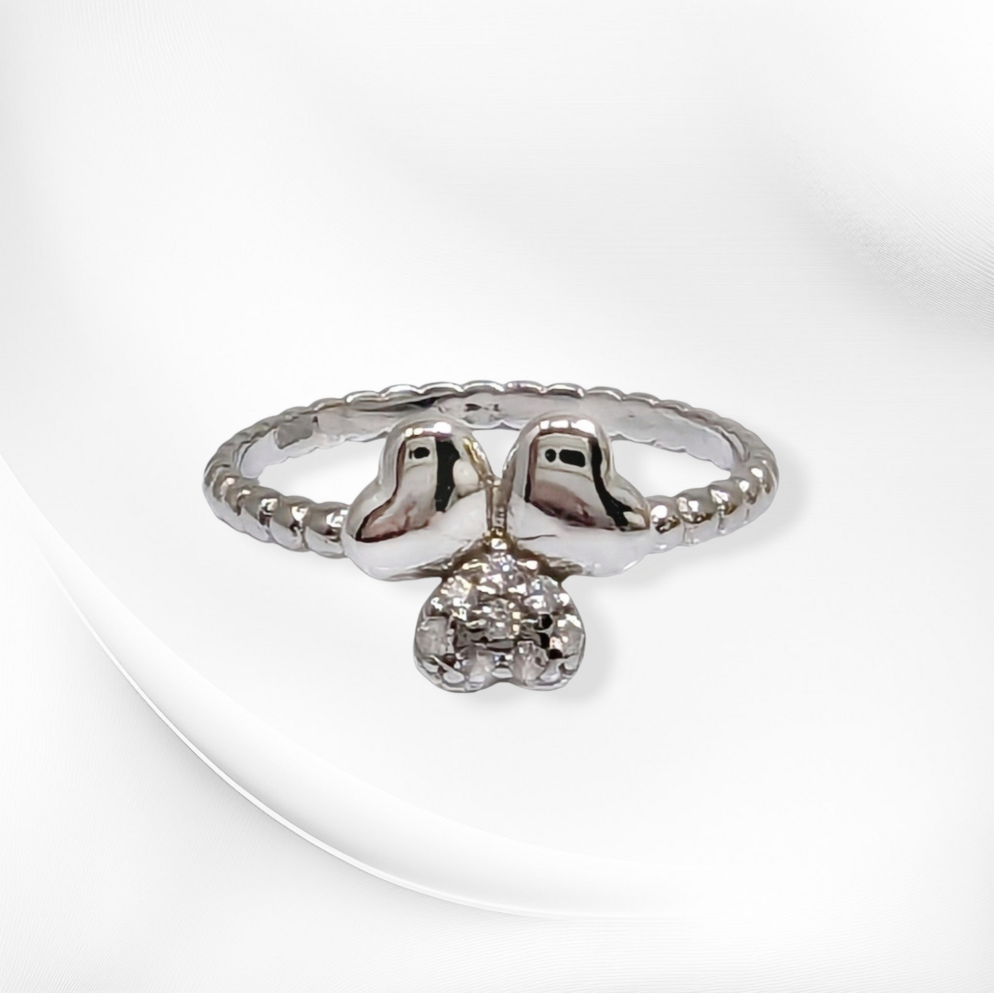 925 Sterling Silver Women's Ring with Cubic Zirconia Crystals