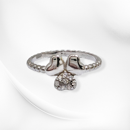 925 Sterling Silver Women's Ring with Cubic Zirconia Crystals