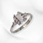925 Sterling Silver Women's Ring with Cubic Zirconia Crystals