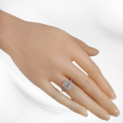 925 Sterling Silver Women's Ring with Cubic Zirconia Crystals