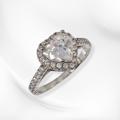 925 Sterling Silver Women's Ring with Cubic Zirconia Crystals