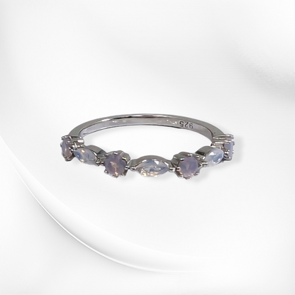 925 Sterling Silver Women's Ring with Cubic Zirconia Crystals