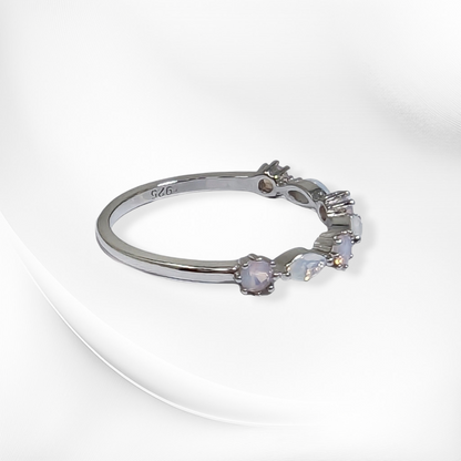 925 Sterling Silver Women's Ring with Cubic Zirconia Crystals