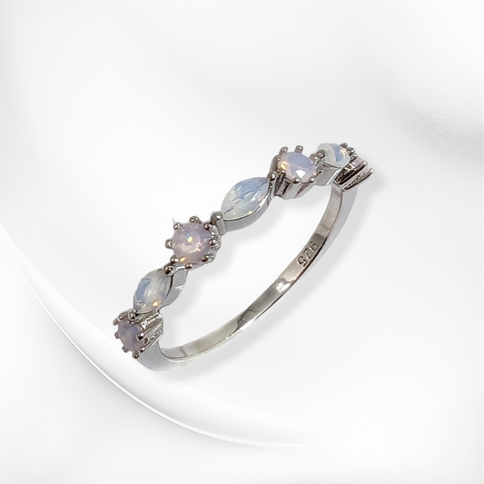 925 Sterling Silver Women's Ring with Cubic Zirconia Crystals