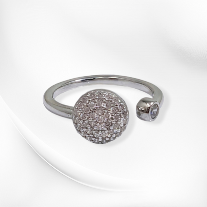 925 Sterling Silver Women's Ring with Cubic Zirconia Crystals