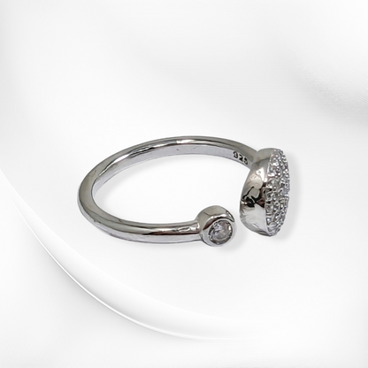925 Sterling Silver Women's Ring with Cubic Zirconia Crystals