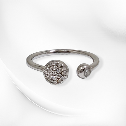 925 Sterling Silver Women's Ring with Cubic Zirconia Crystals