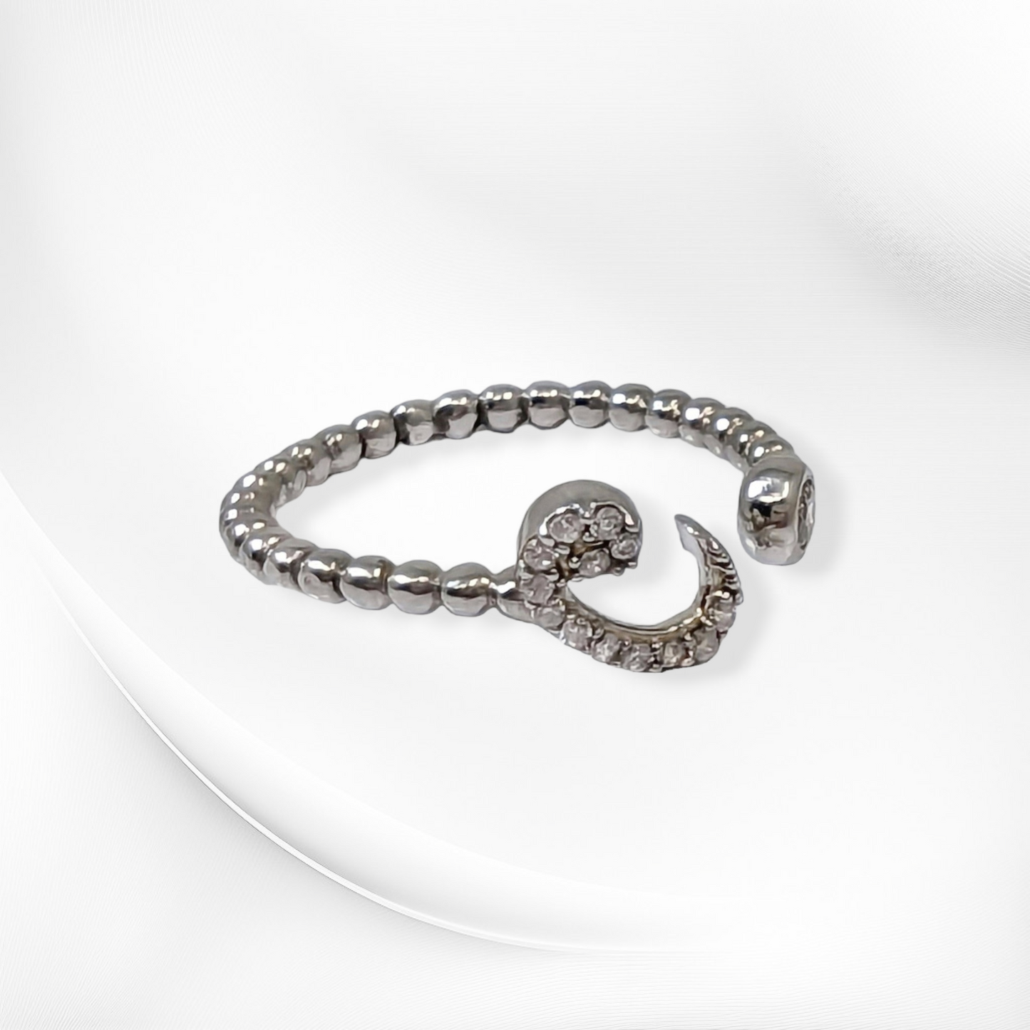 925 Sterling Silver Women's Ring with Cubic Zirconia Crystals