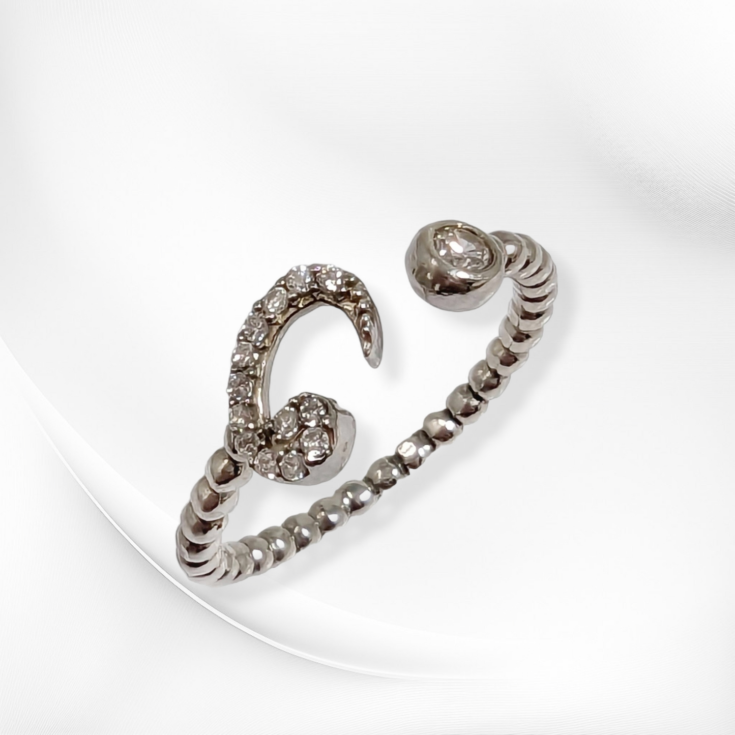 925 Sterling Silver Women's Ring with Cubic Zirconia Crystals