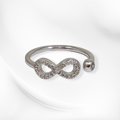 925 Sterling Silver Women's Ring with Cubic Zirconia Crystals