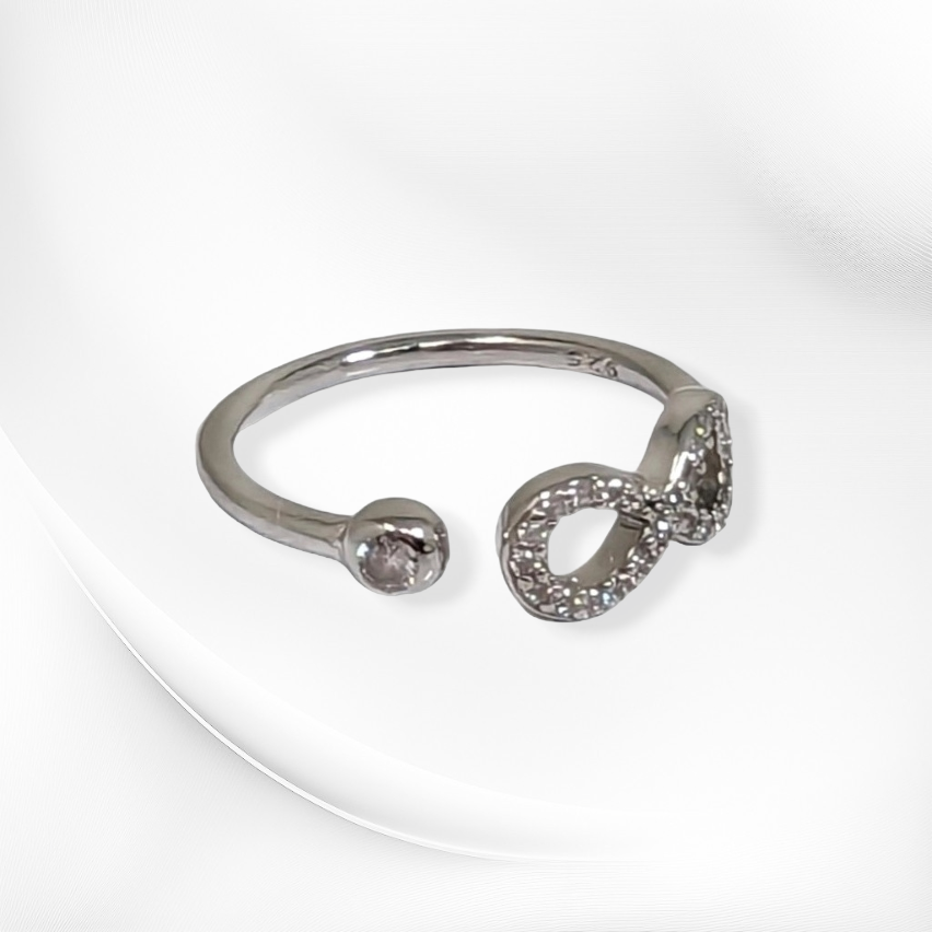 925 Sterling Silver Women's Ring with Cubic Zirconia Crystals