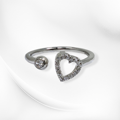 925 Sterling Silver Women's Ring with Cubic Zirconia Crystals