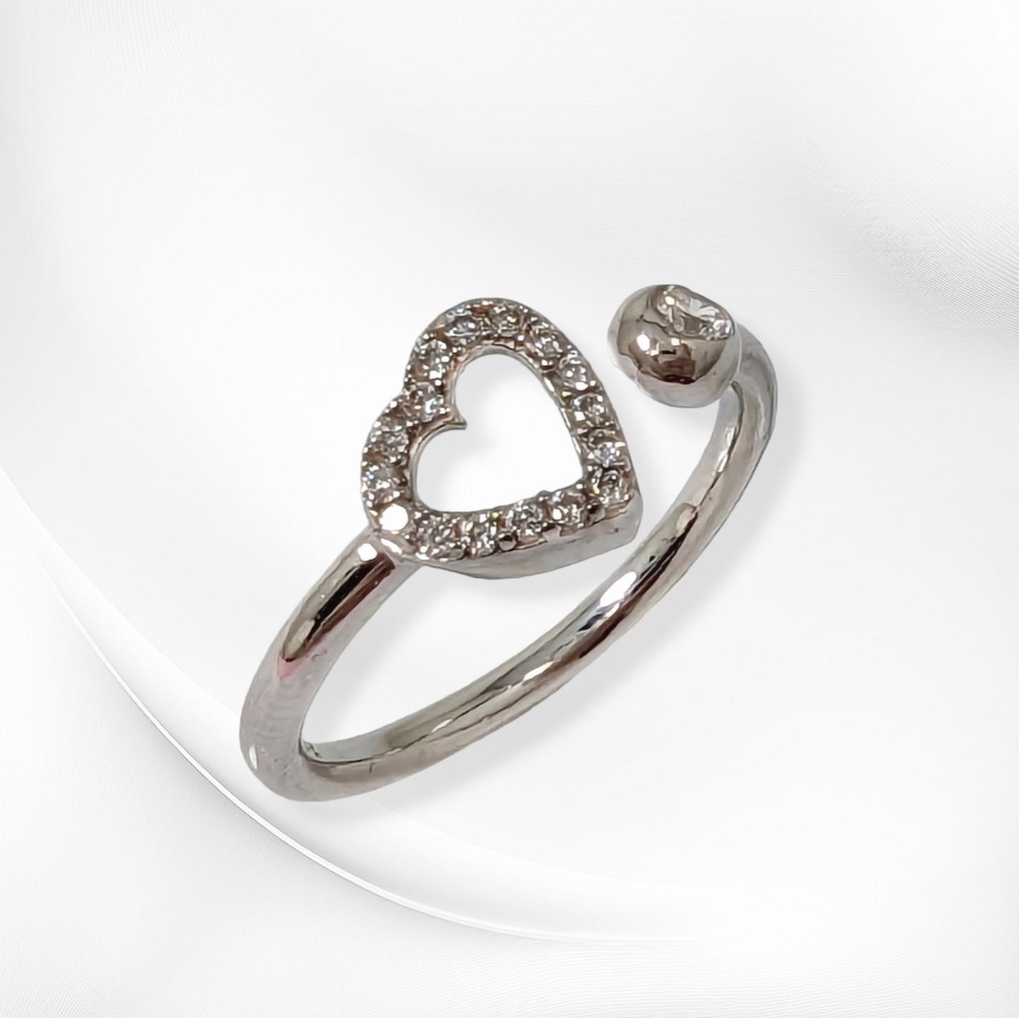 925 Sterling Silver Women's Ring with Cubic Zirconia Crystals