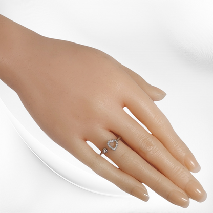 925 Sterling Silver Women's Ring with Cubic Zirconia Crystals