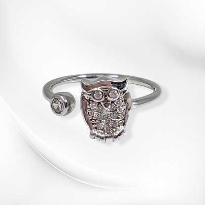 925 Sterling Silver Women's Ring with Cubic Zirconia Crystals