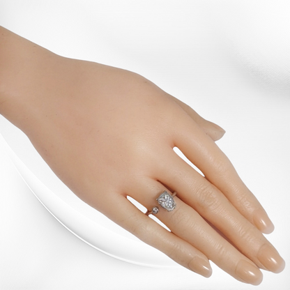 925 Sterling Silver Women's Ring with Cubic Zirconia Crystals