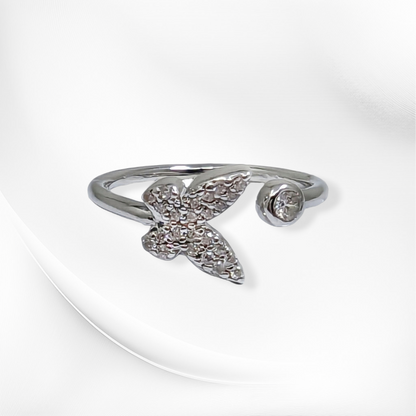 925 Sterling Silver Women's Ring with Cubic Zirconia Crystals